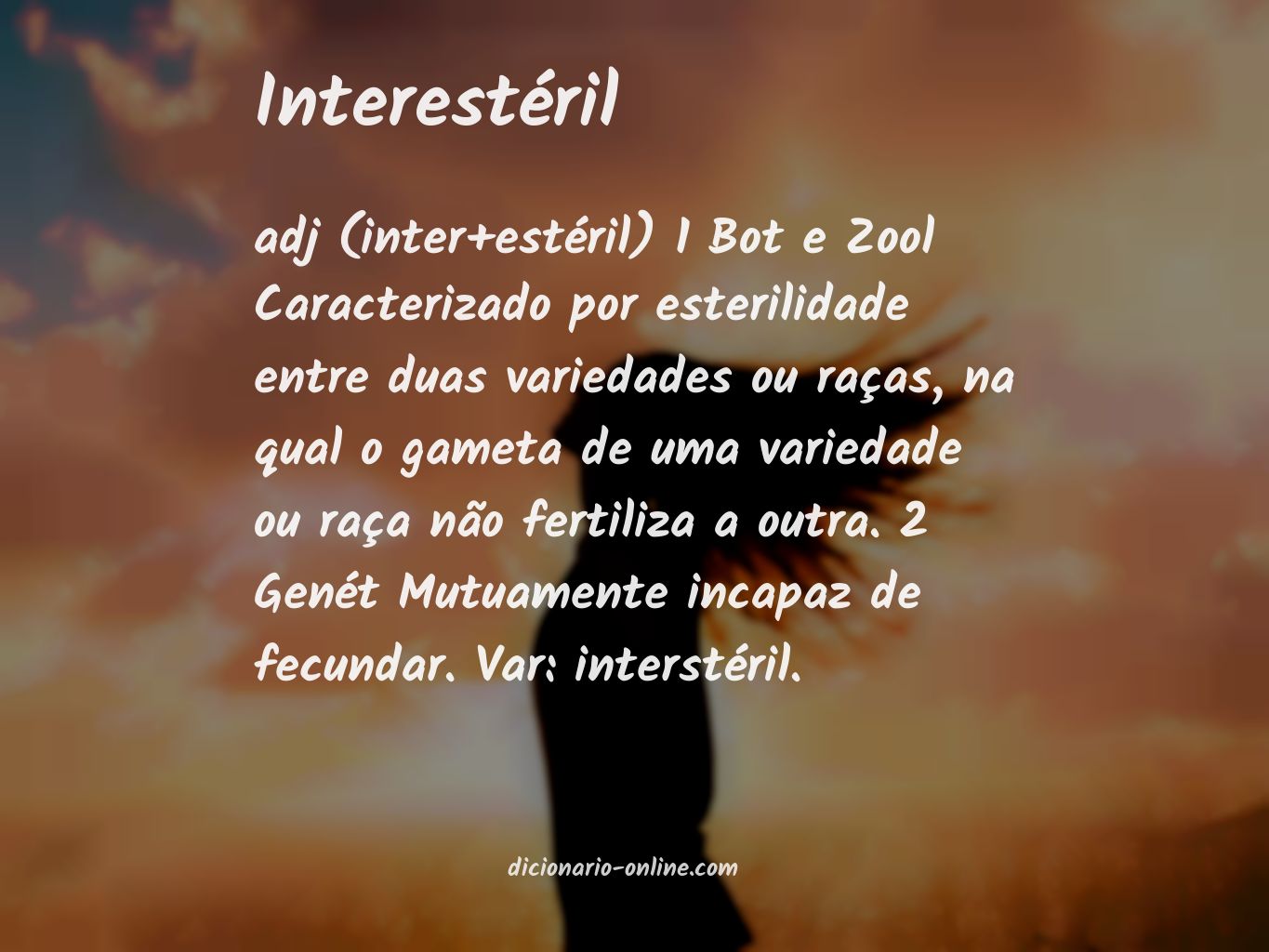 Significado de interestéril