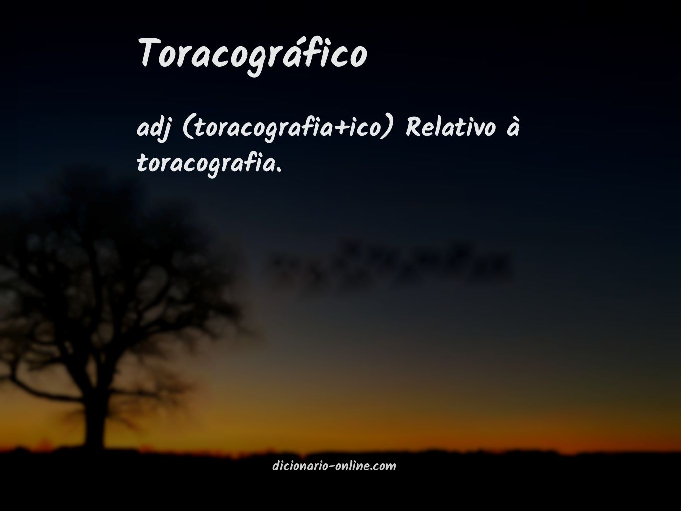 Significado de toracográfico