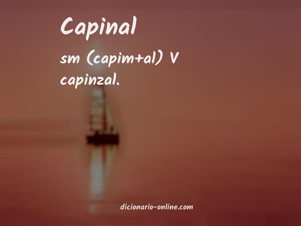 Significado de capinal