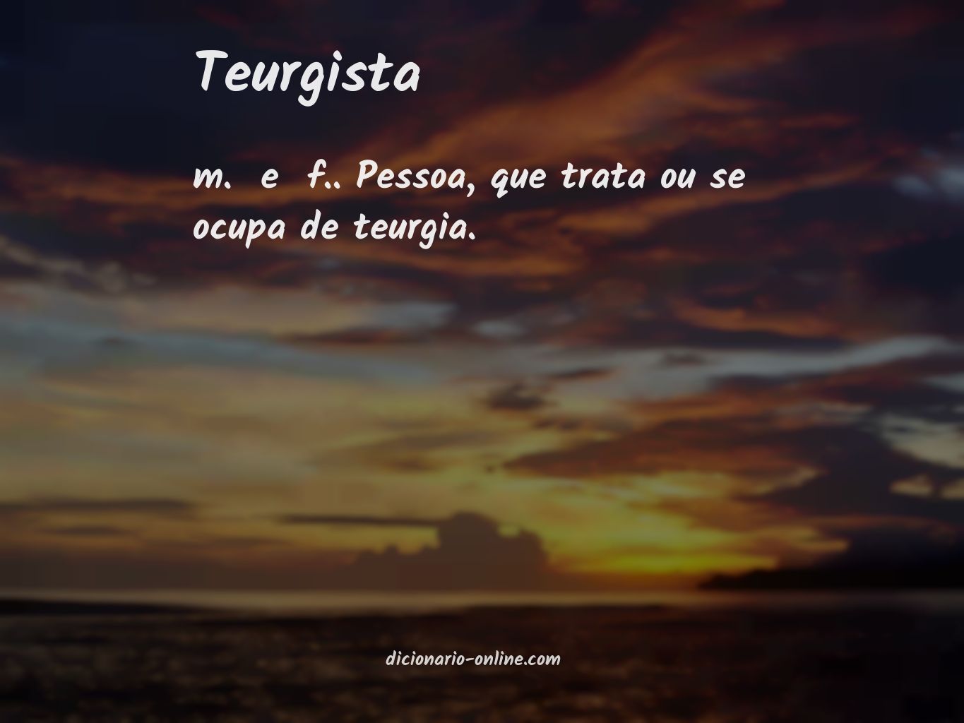 Significado de teurgista