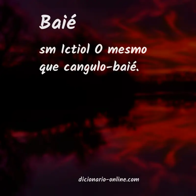Significado de baié