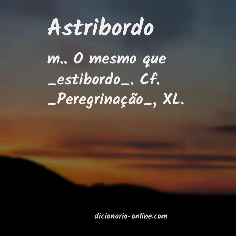 Significado de astribordo