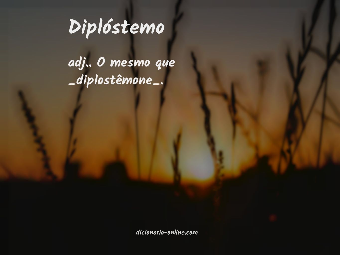 Significado de diplóstemo