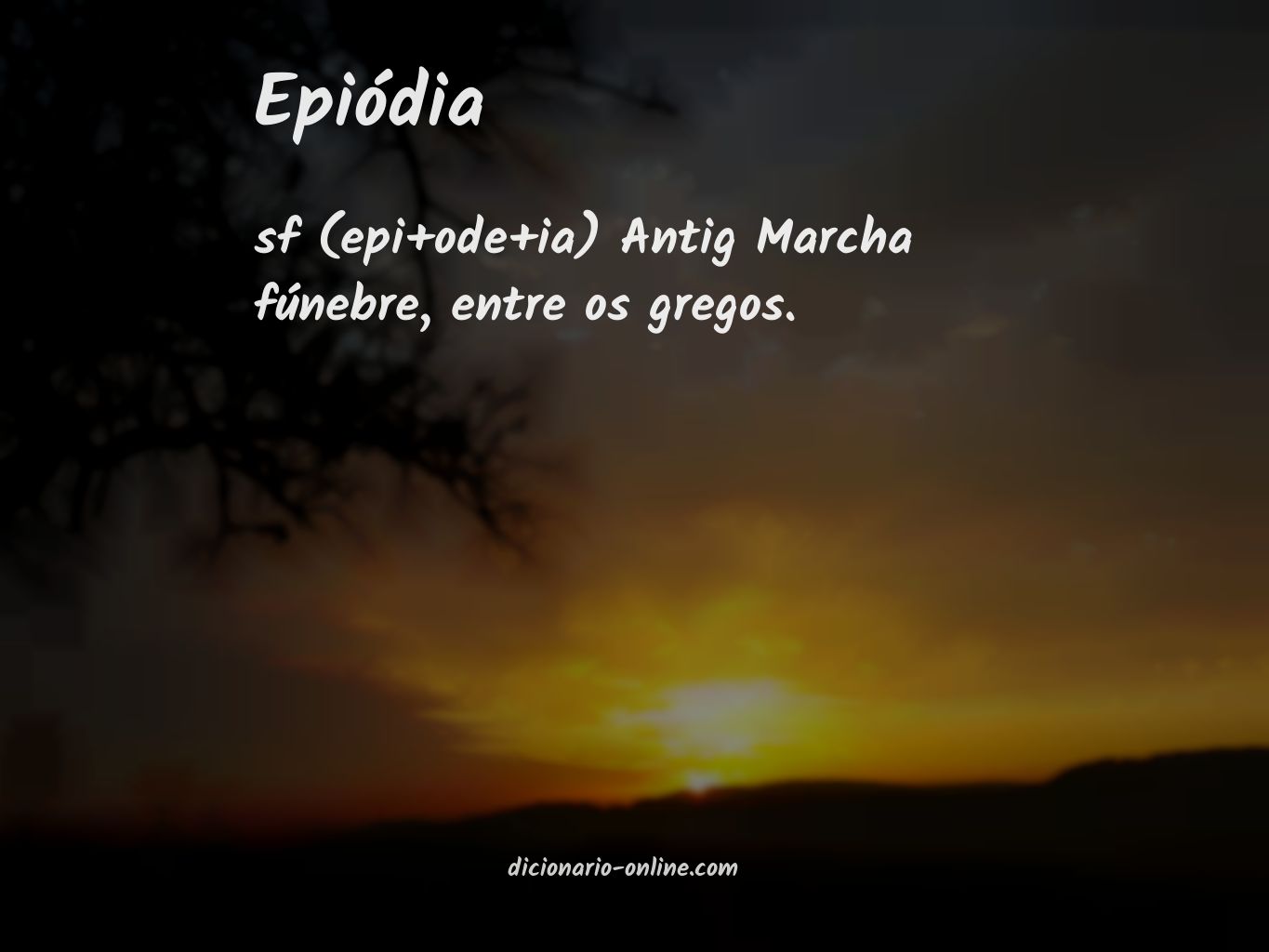 Significado de epiódia