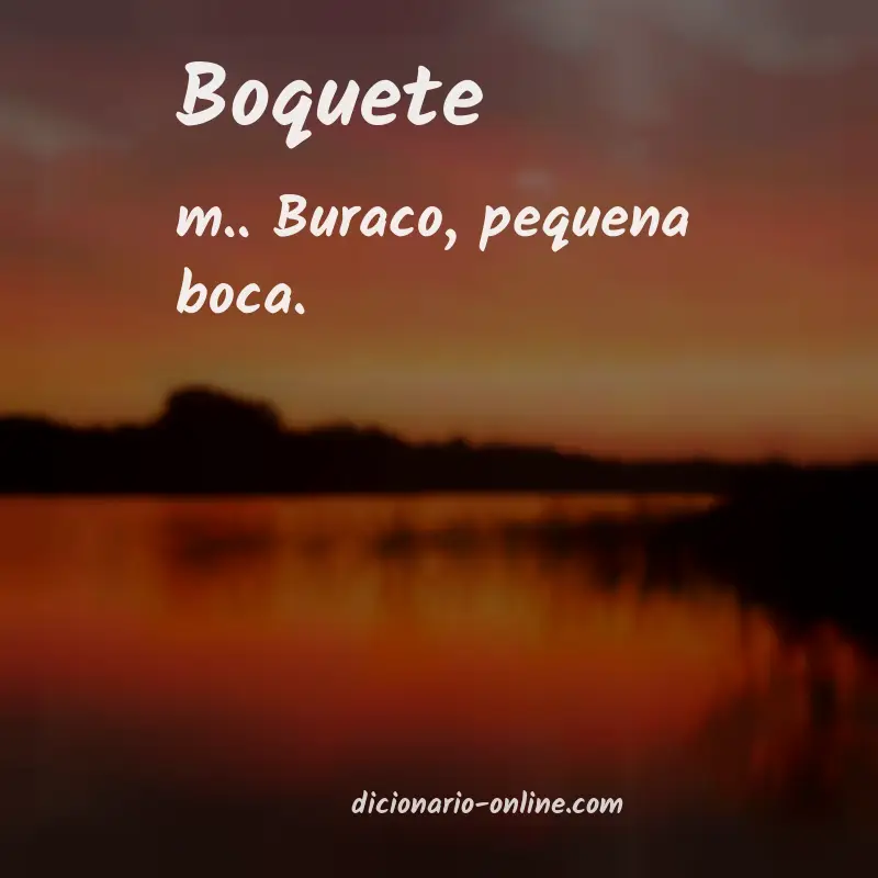 Significado de boquete