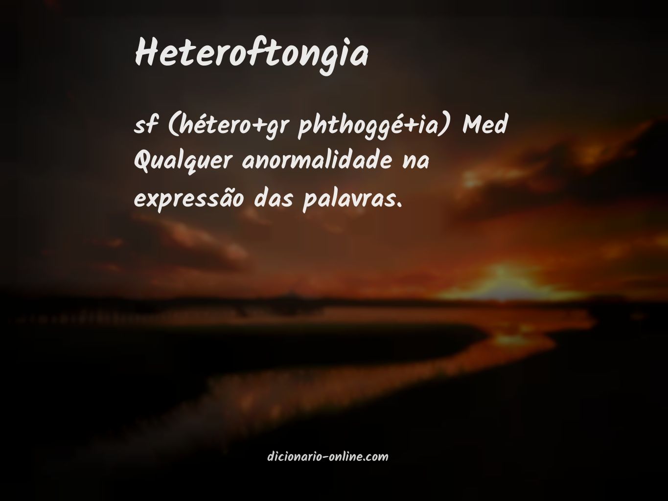 Significado de heteroftongia