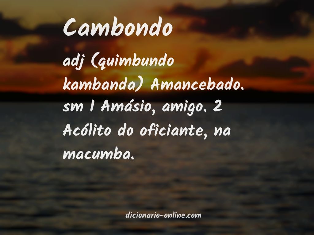 Significado de cambondo