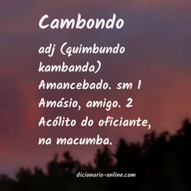 Significado de cambondo