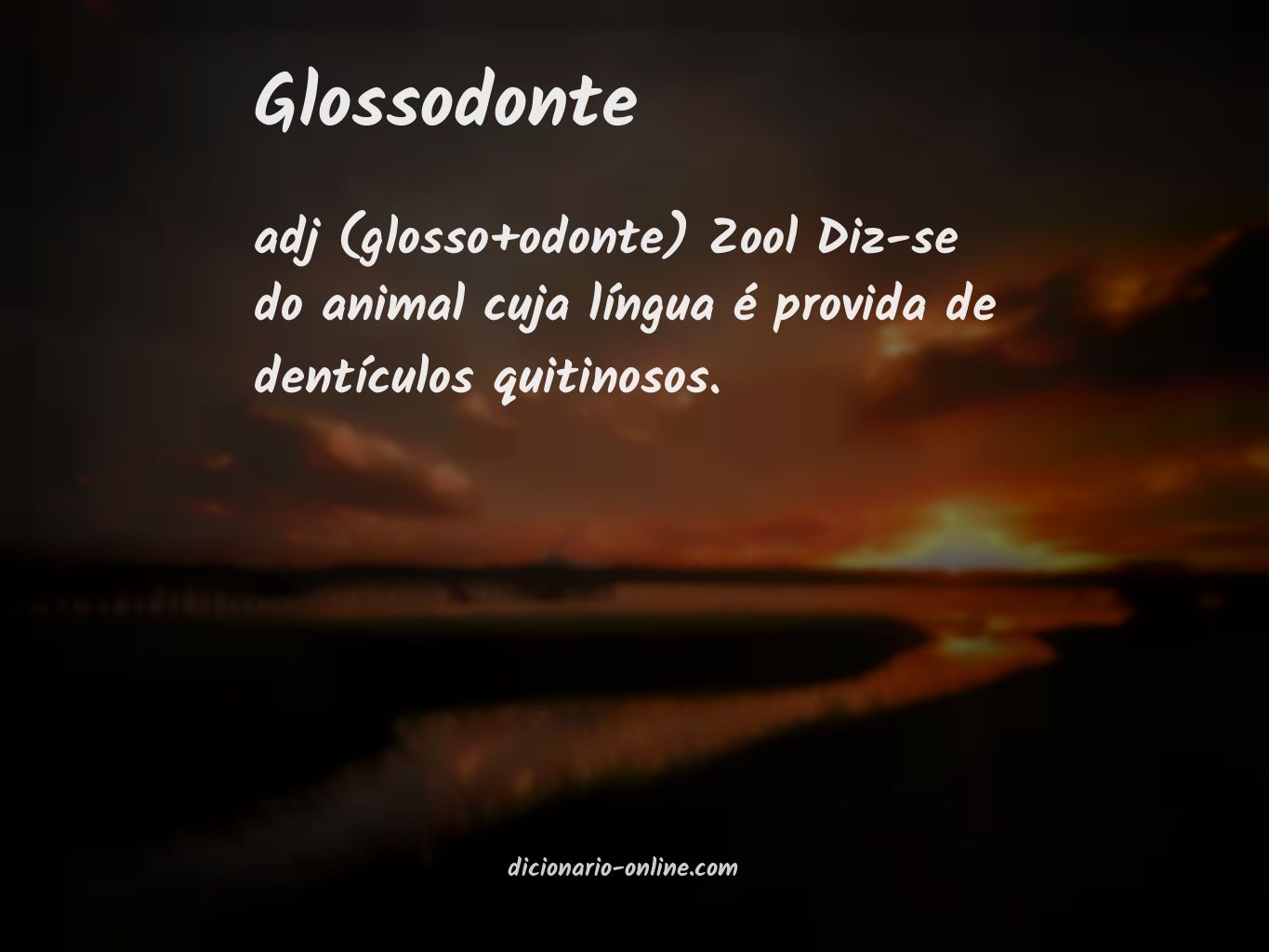 Significado de glossodonte
