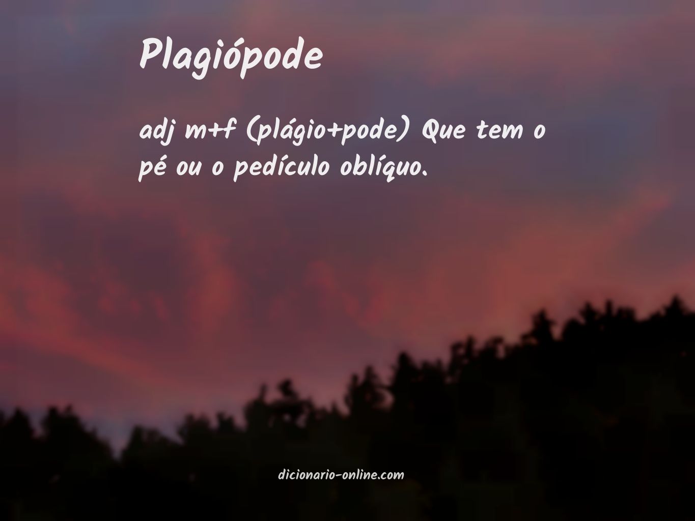 Significado de plagiópode