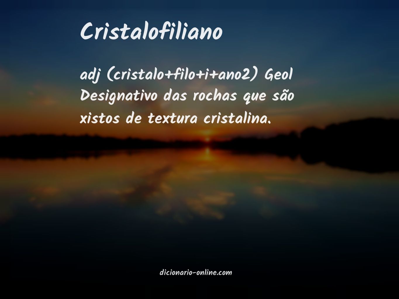 Significado de cristalofiliano