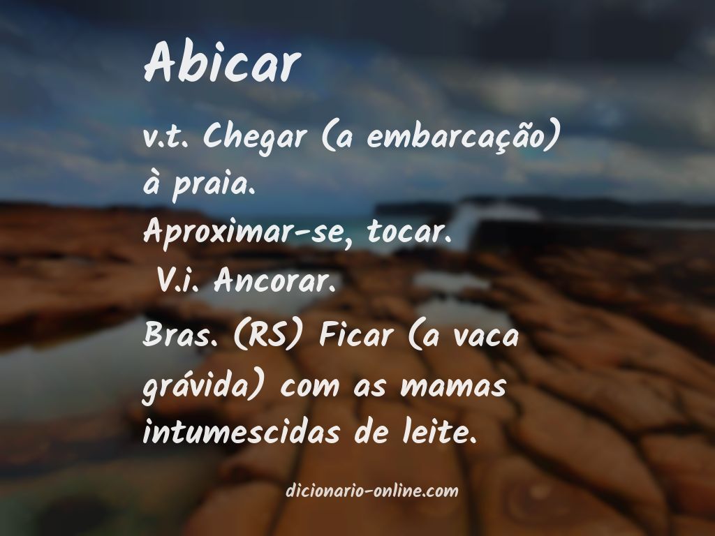 Significado de abicar