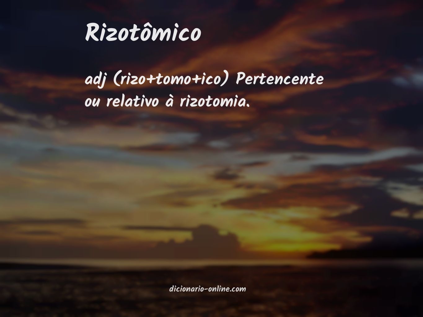 Significado de rizotômico