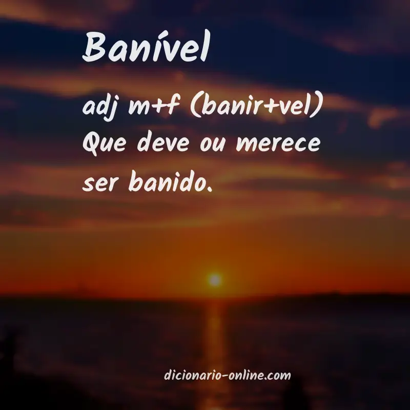 Significado de banível