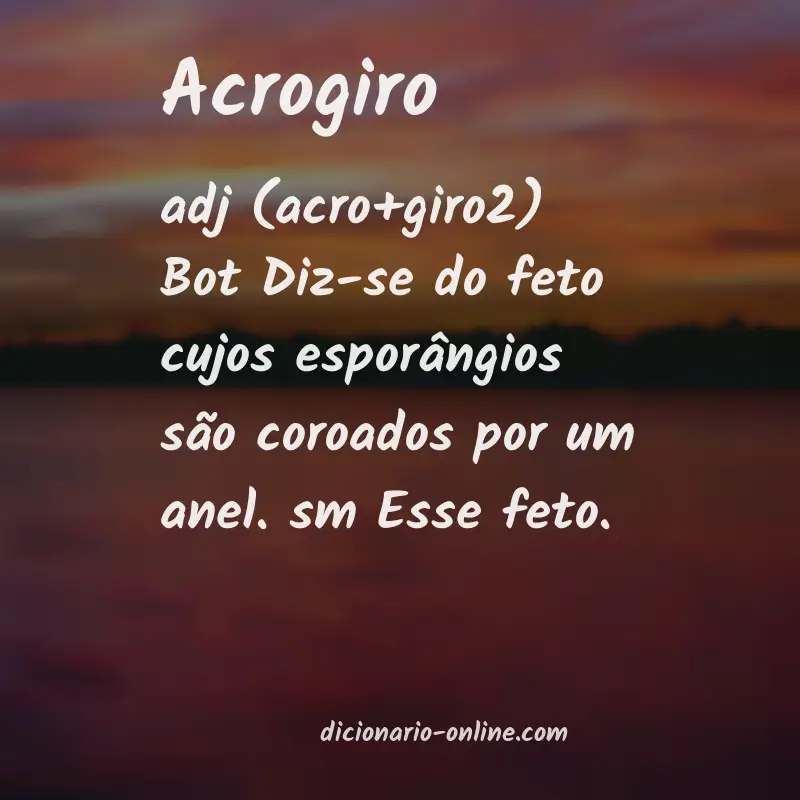 Significado de acrogiro