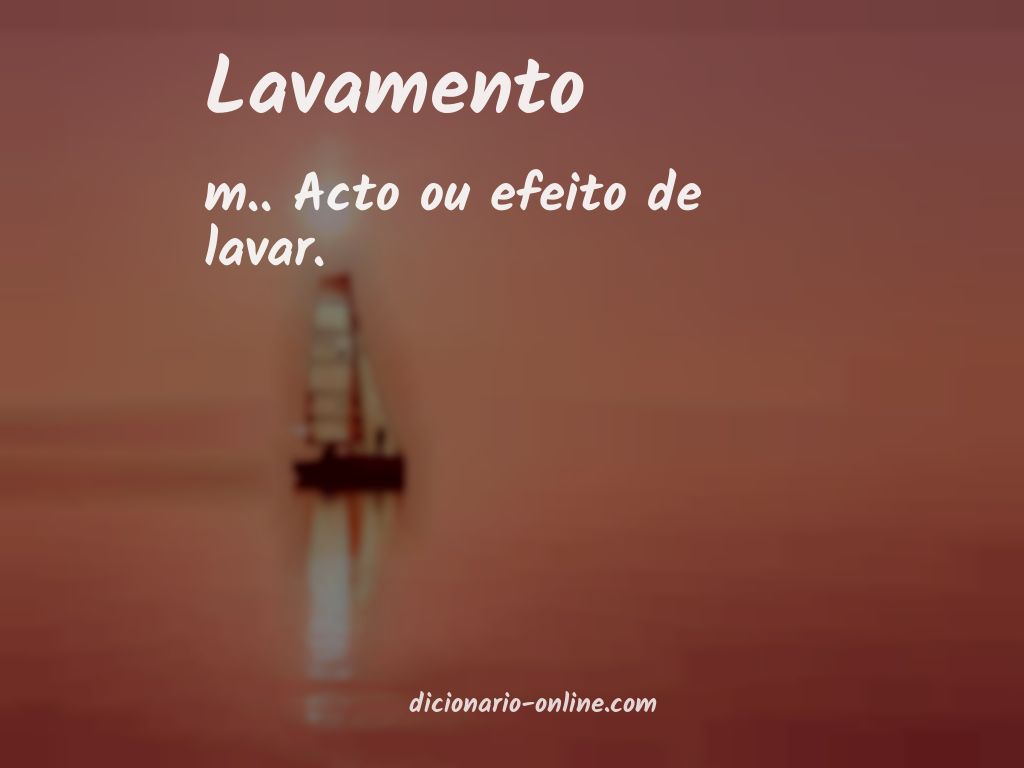 Significado de lavamento