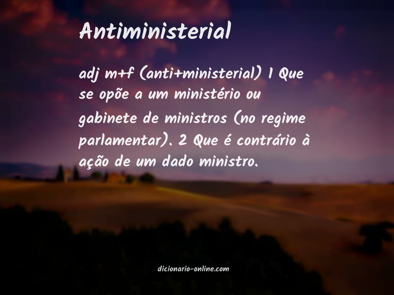 Significado de antiministerial