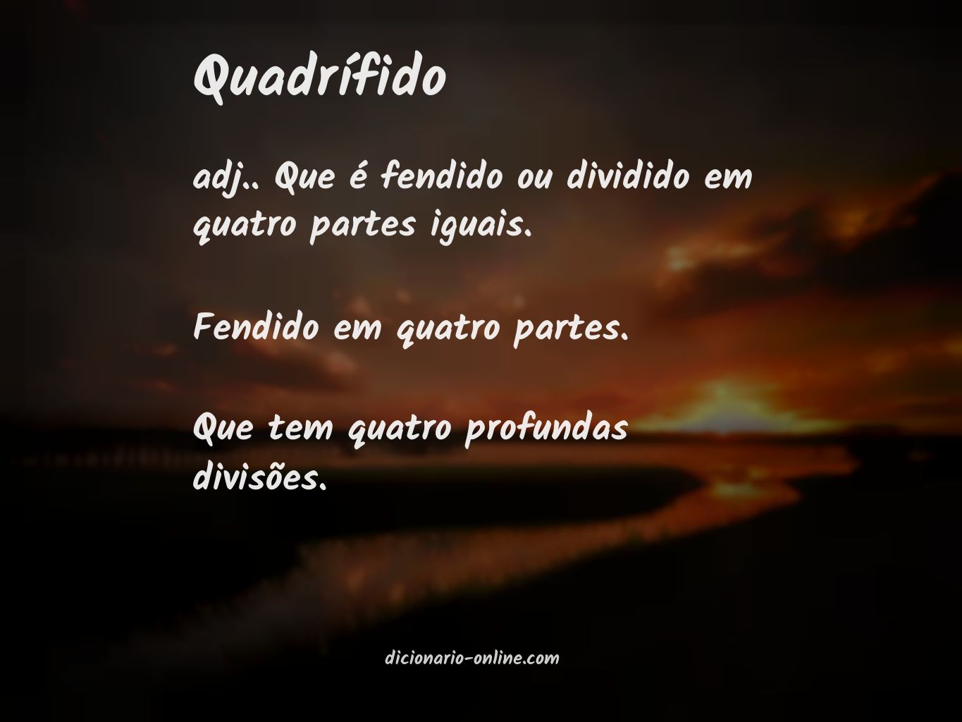 Significado de quadrífido