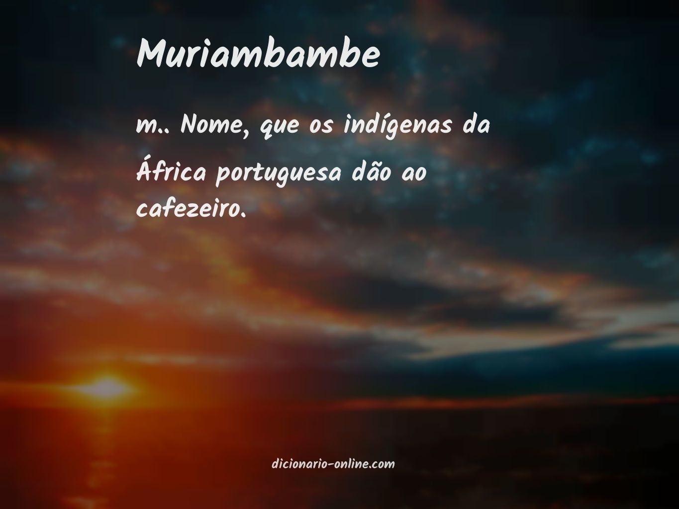 Significado de muriambambe