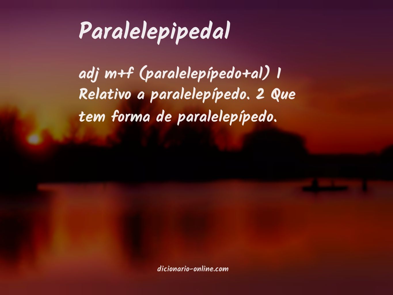 Significado de paralelepipedal