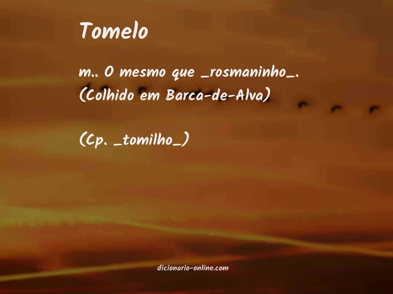 Significado de tomelo