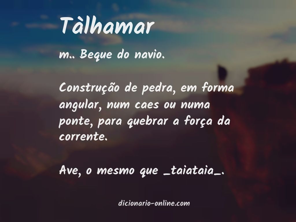 Significado de tàlhamar