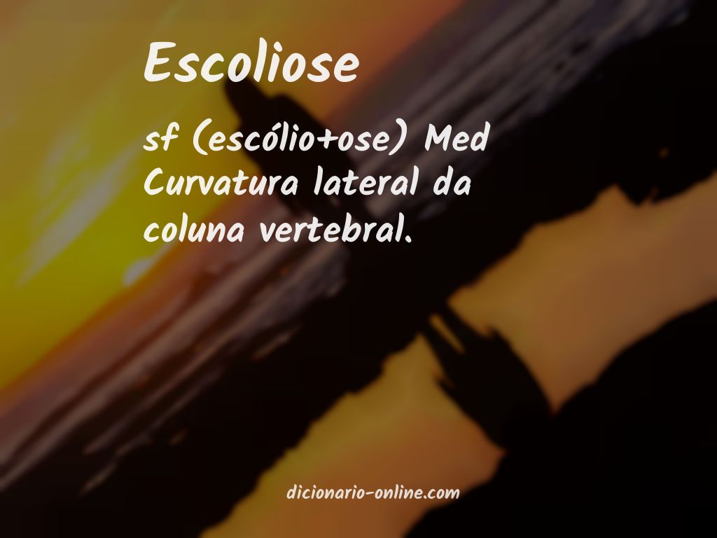 Significado de escoliose