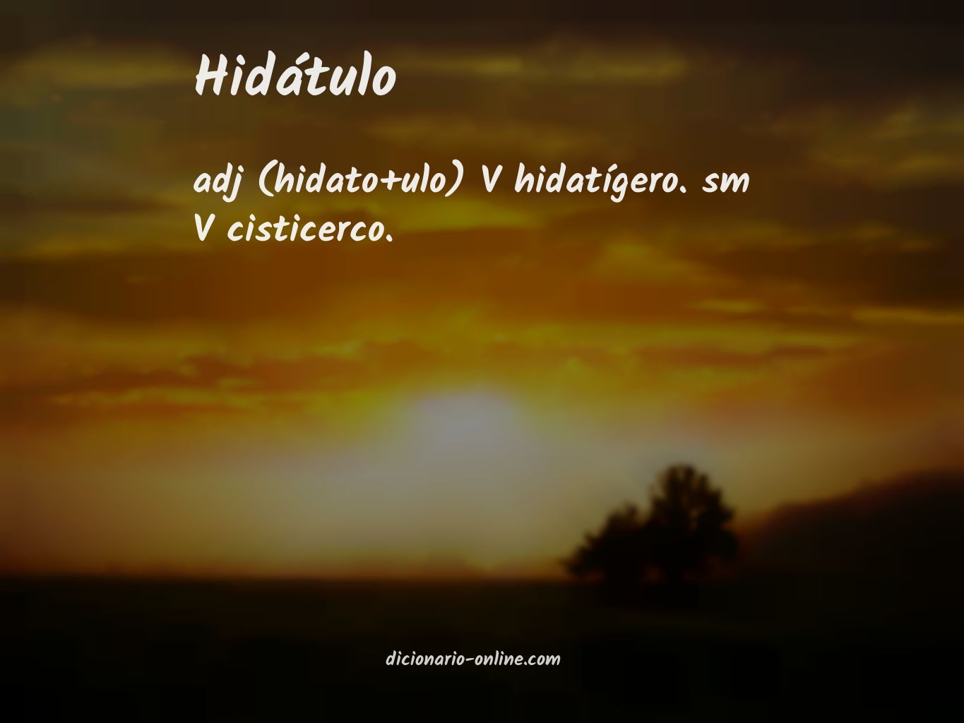 Significado de hidátulo