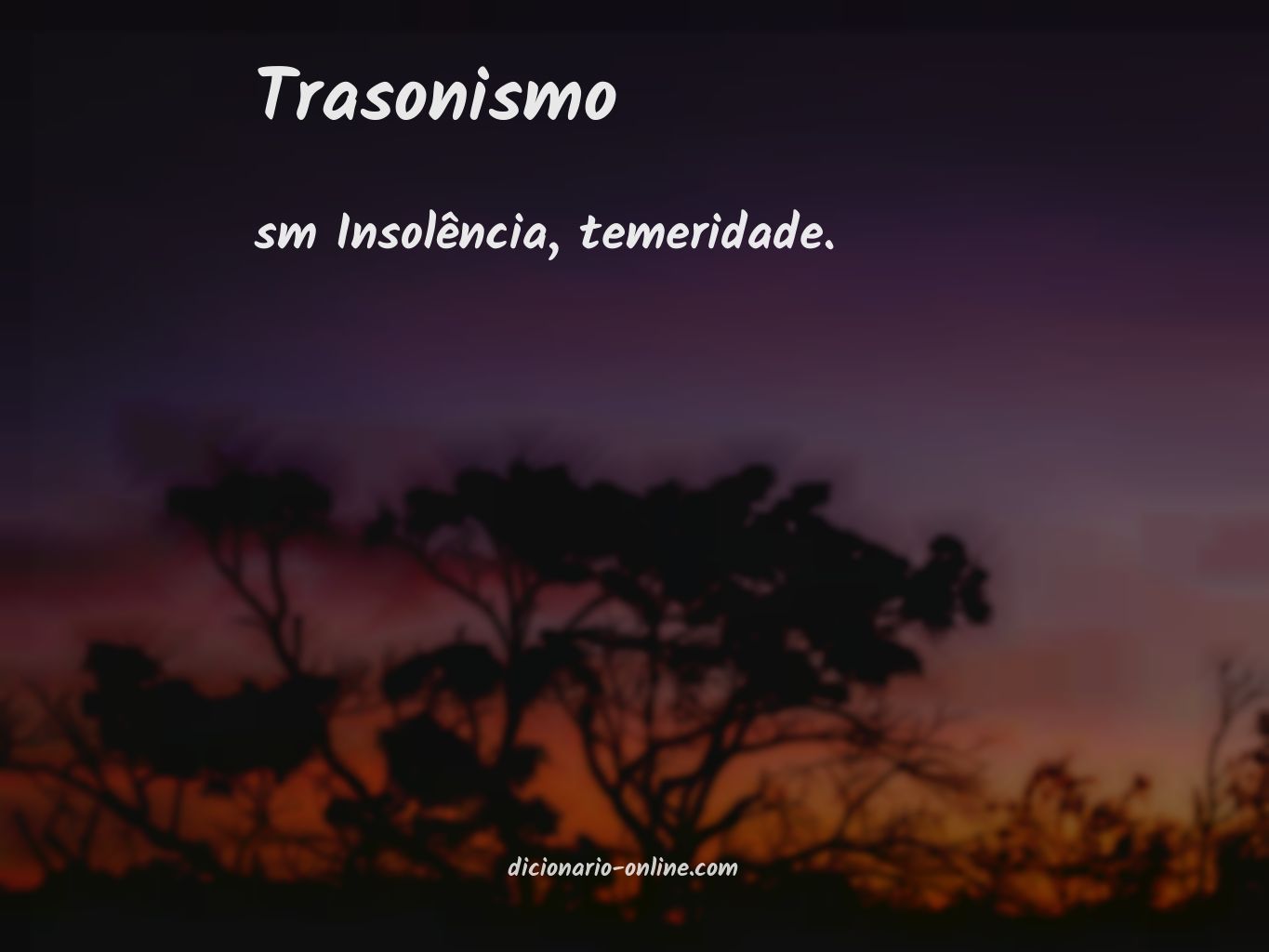 Significado de trasonismo