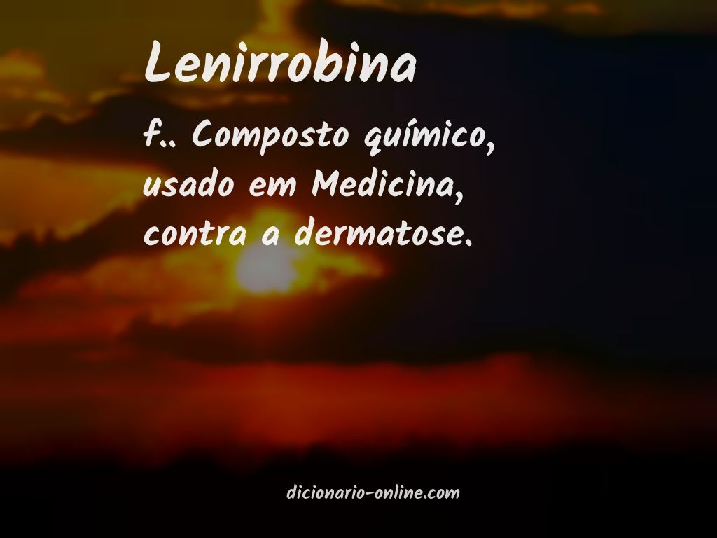 Significado de lenirrobina