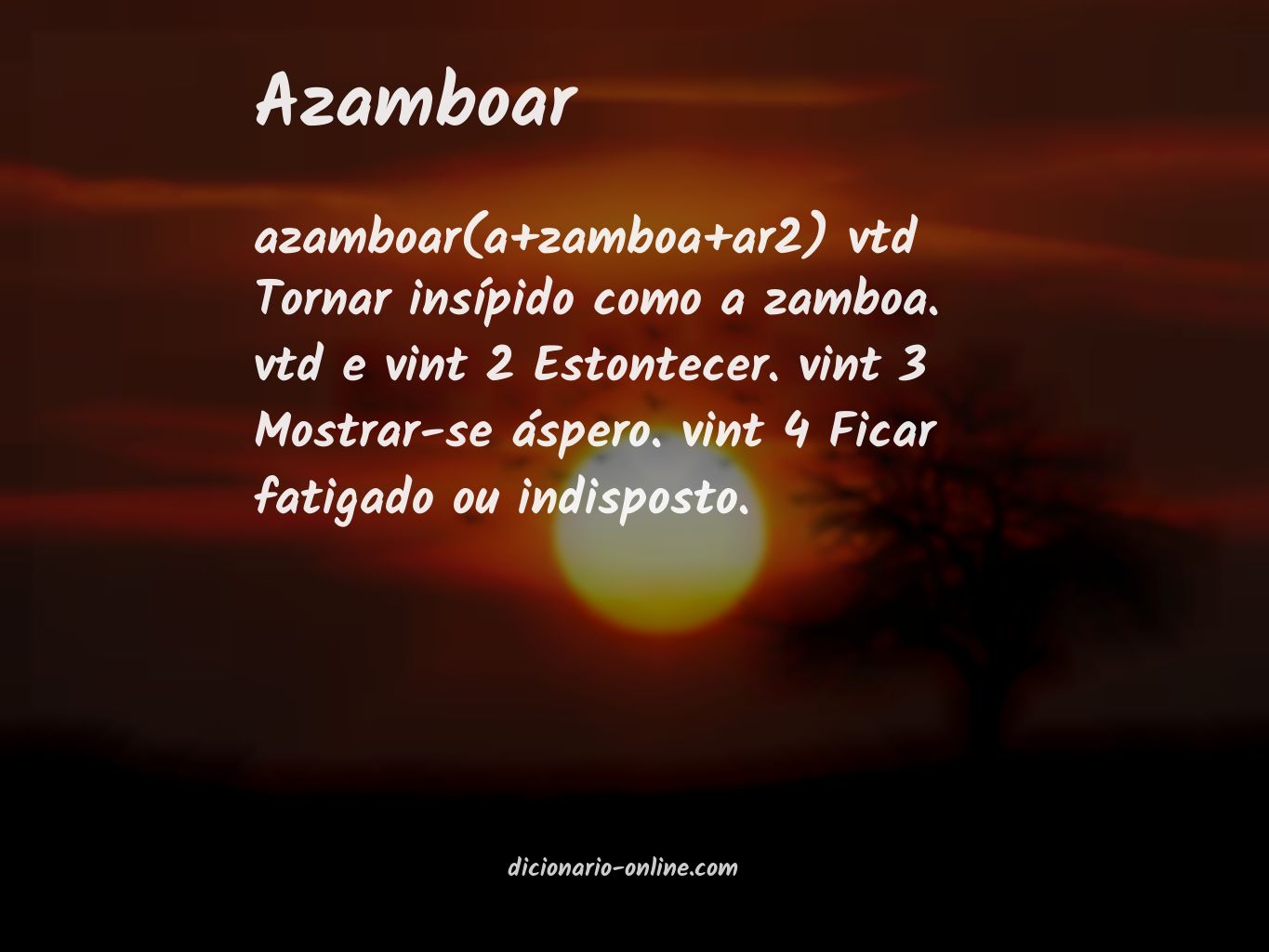 Significado de azamboar