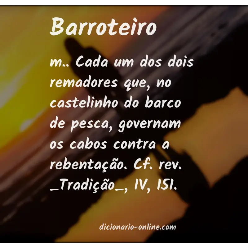 Significado de barroteiro