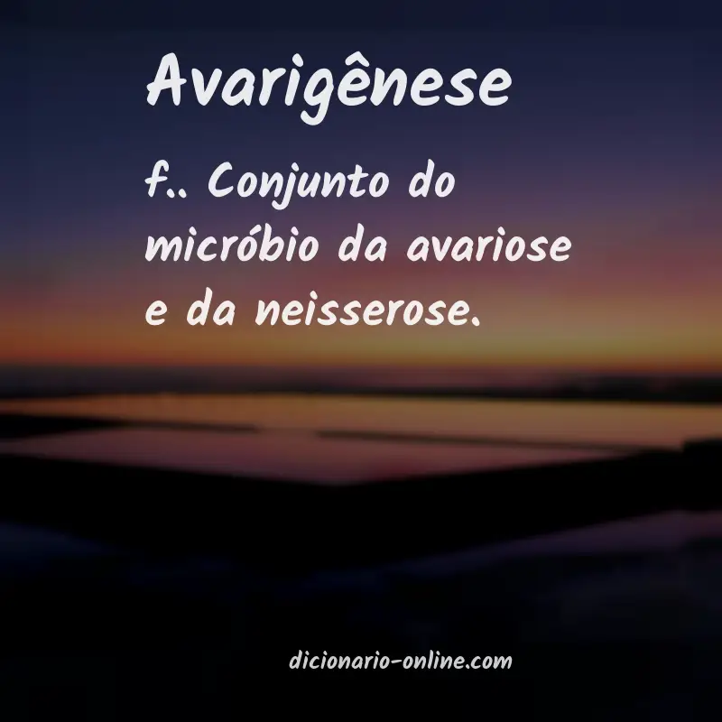Significado de avarigênese