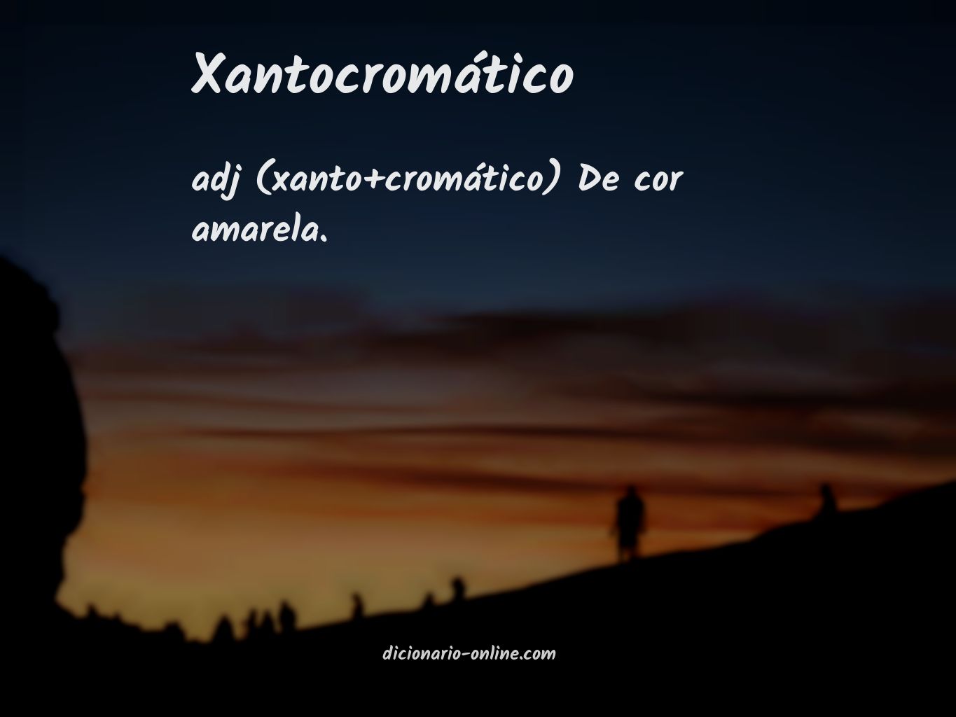 Significado de xantocromático