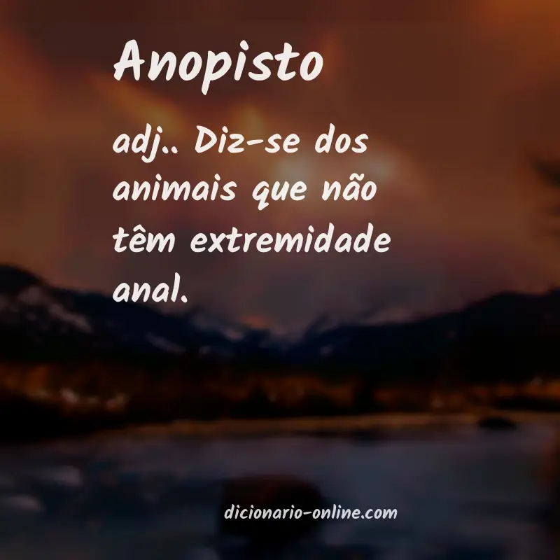 Significado de anopisto