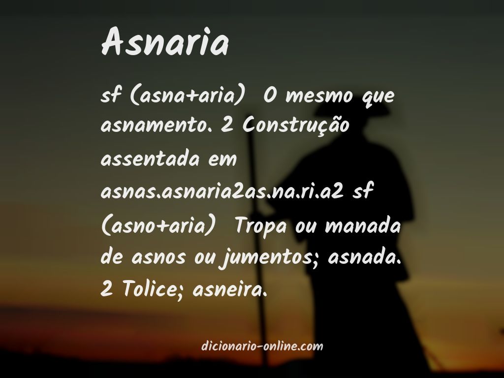 Significado de asnaria