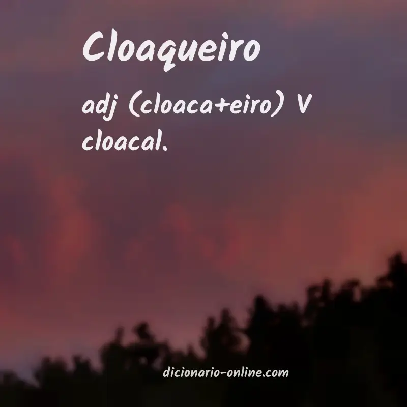 Significado de cloaqueiro