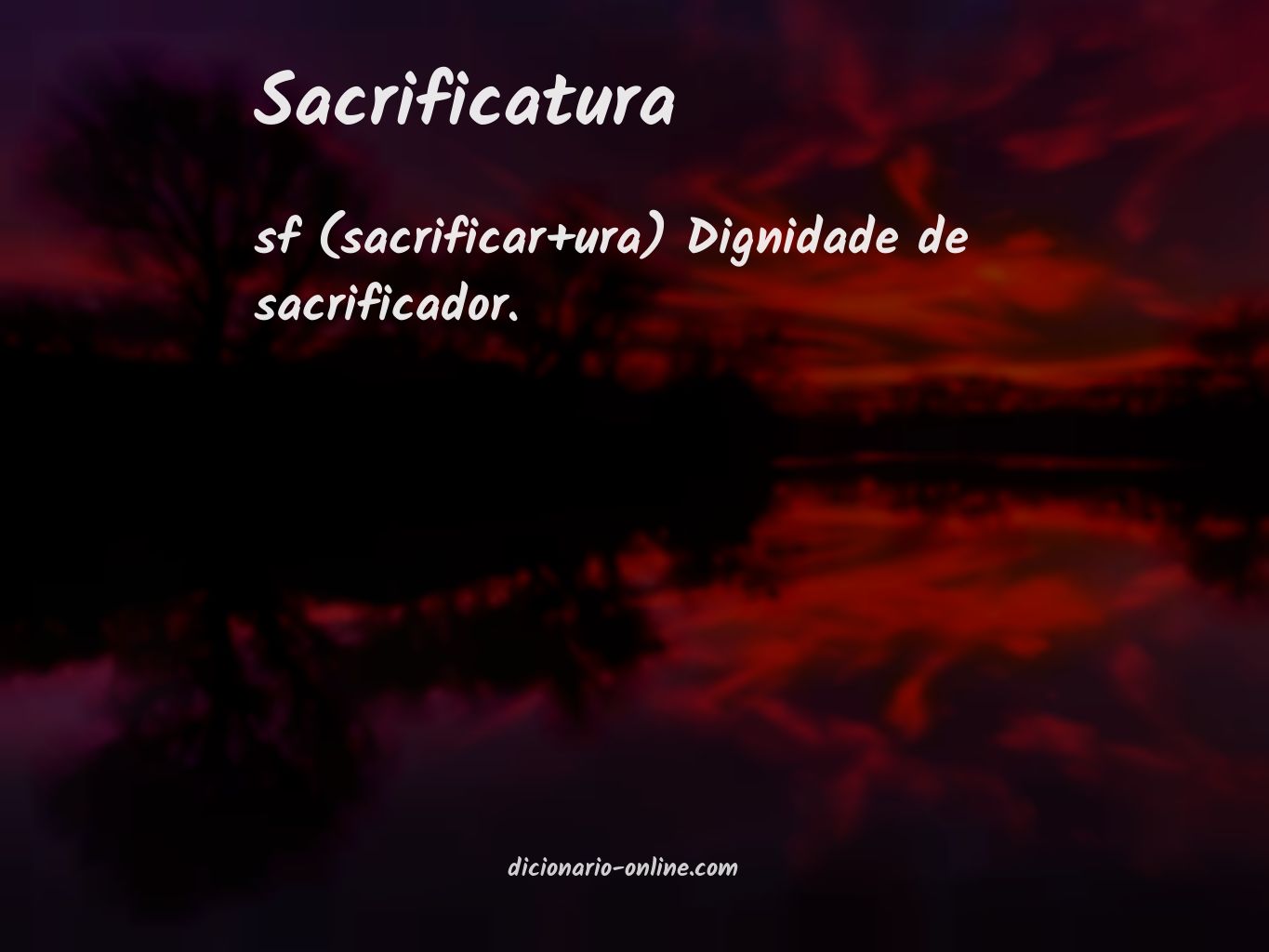 Significado de sacrificatura