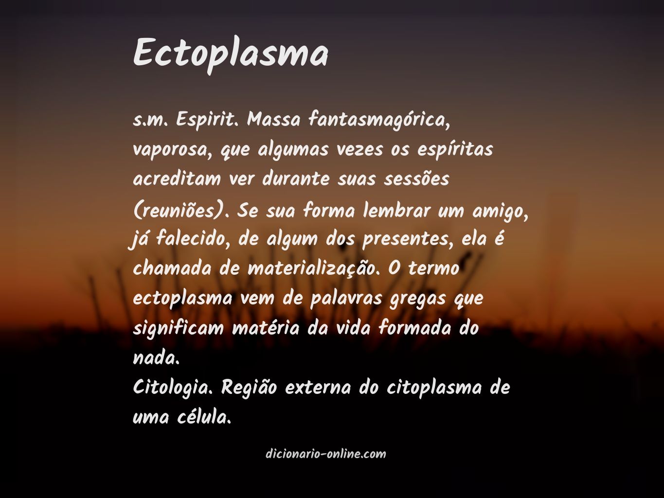 Significado de ectoplasma