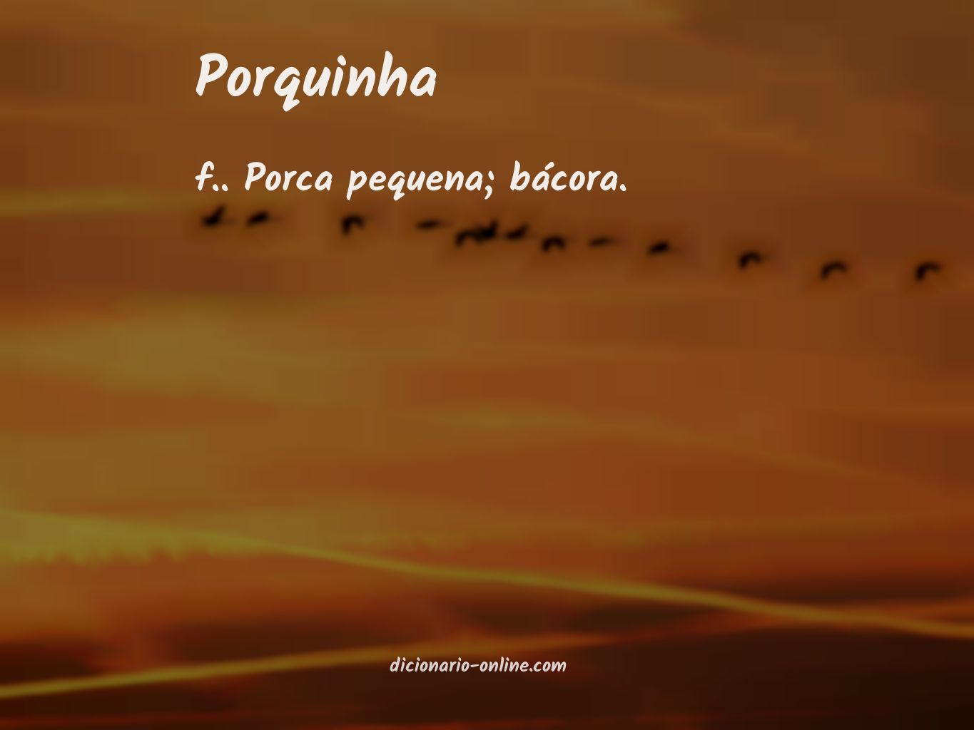 Significado de porquinha