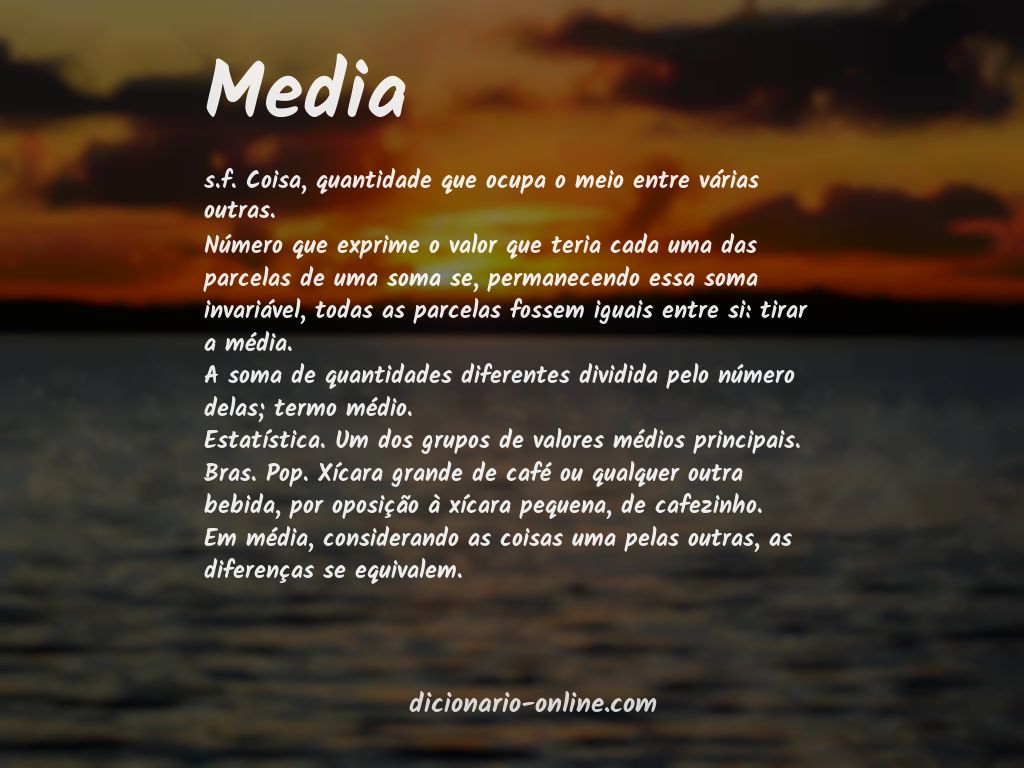 Significado de media