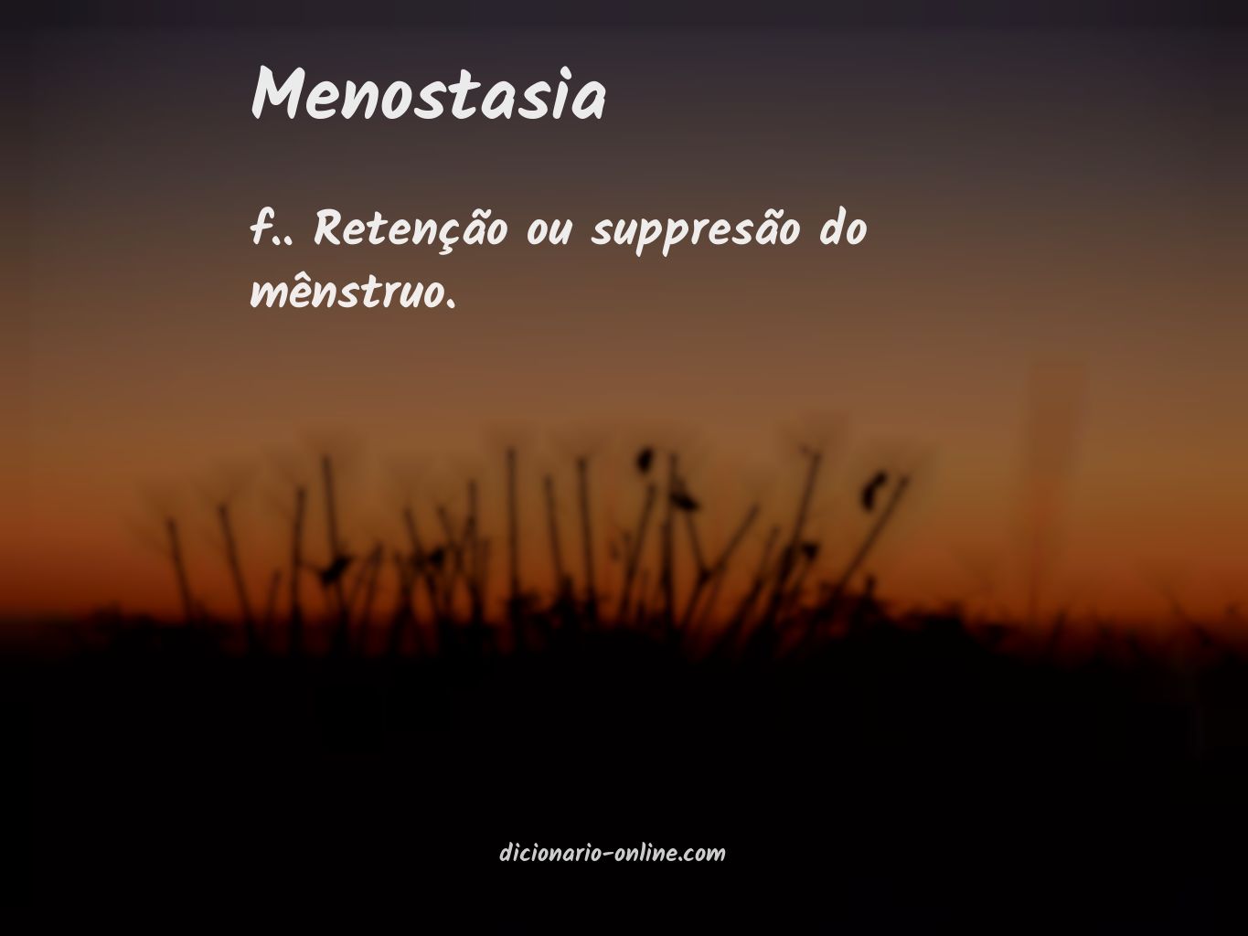 Significado de menostasia