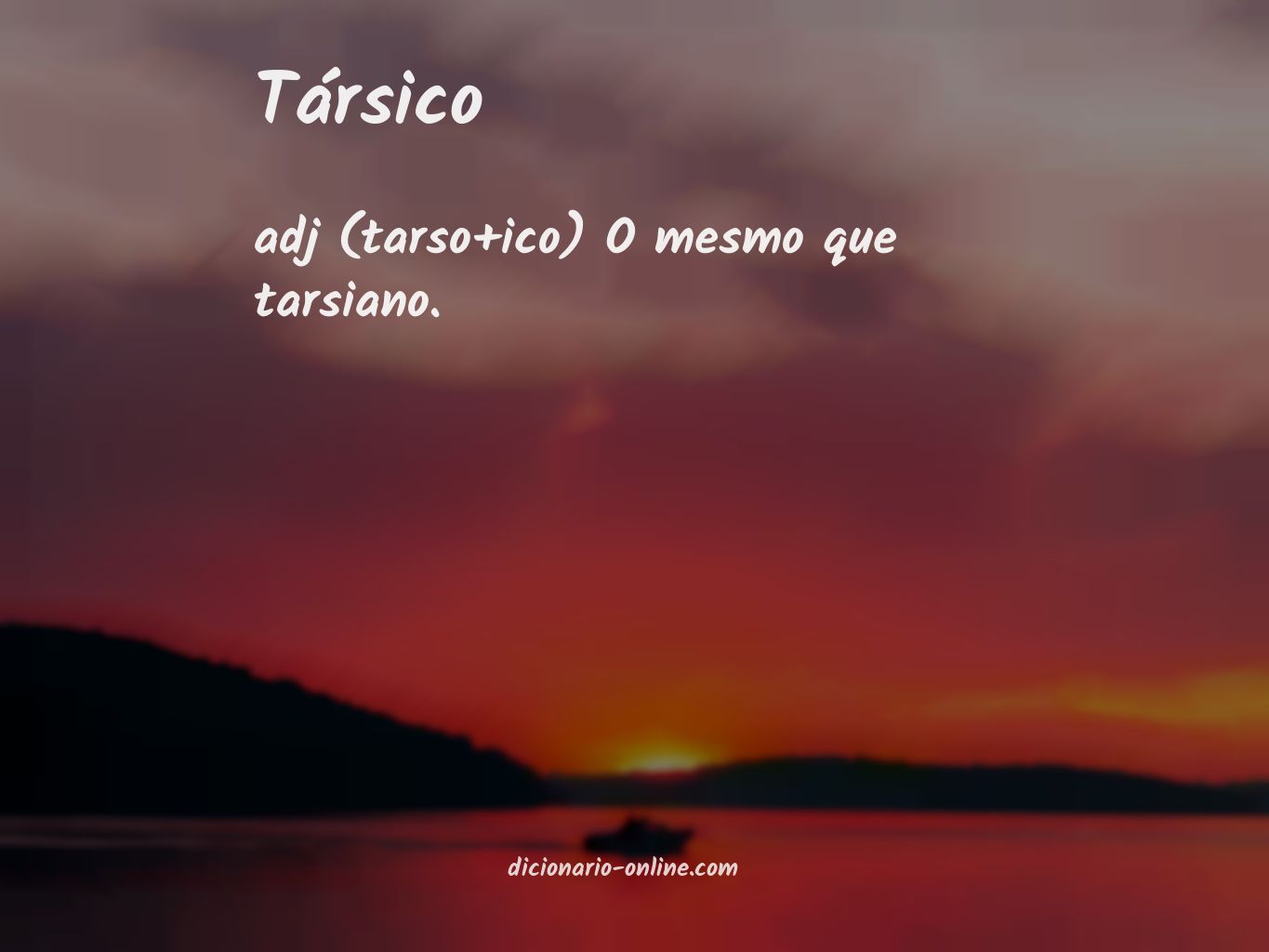 Significado de társico