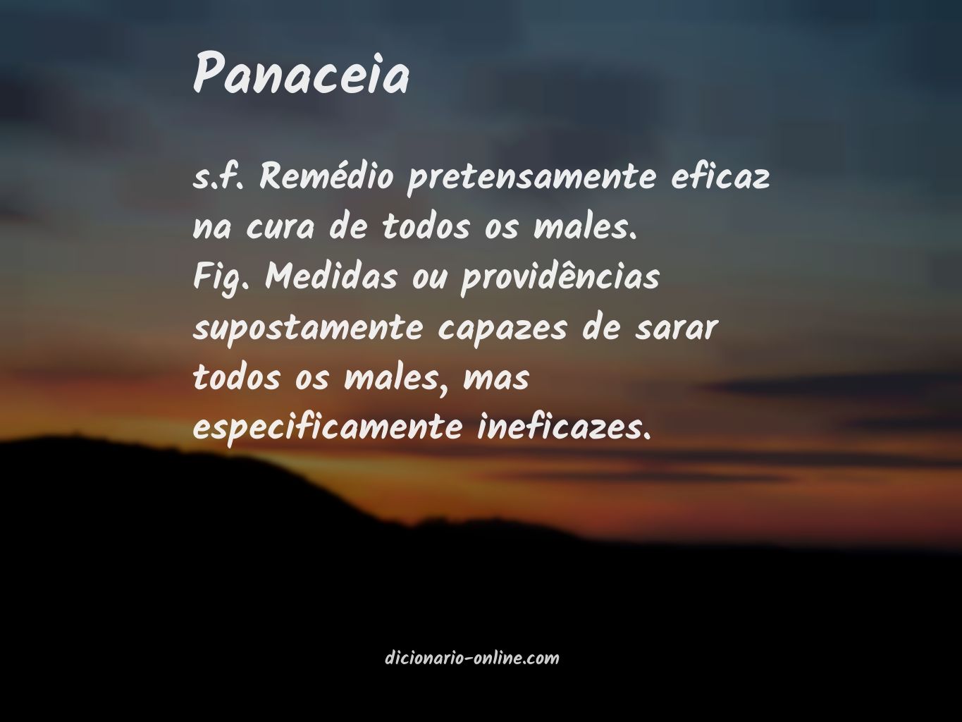 Significado de panaceia