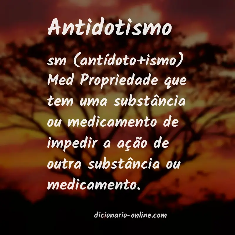 Significado de antidotismo