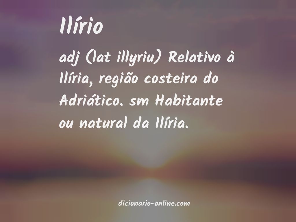 Significado de ilírio