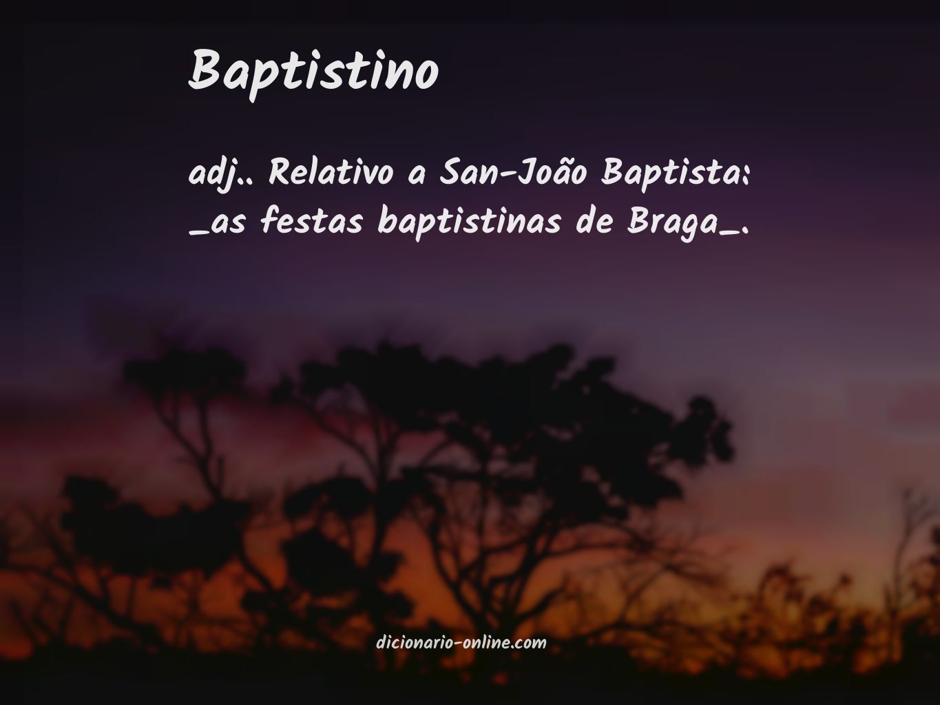 Significado de baptistino