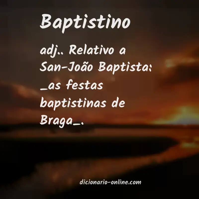 Significado de baptistino