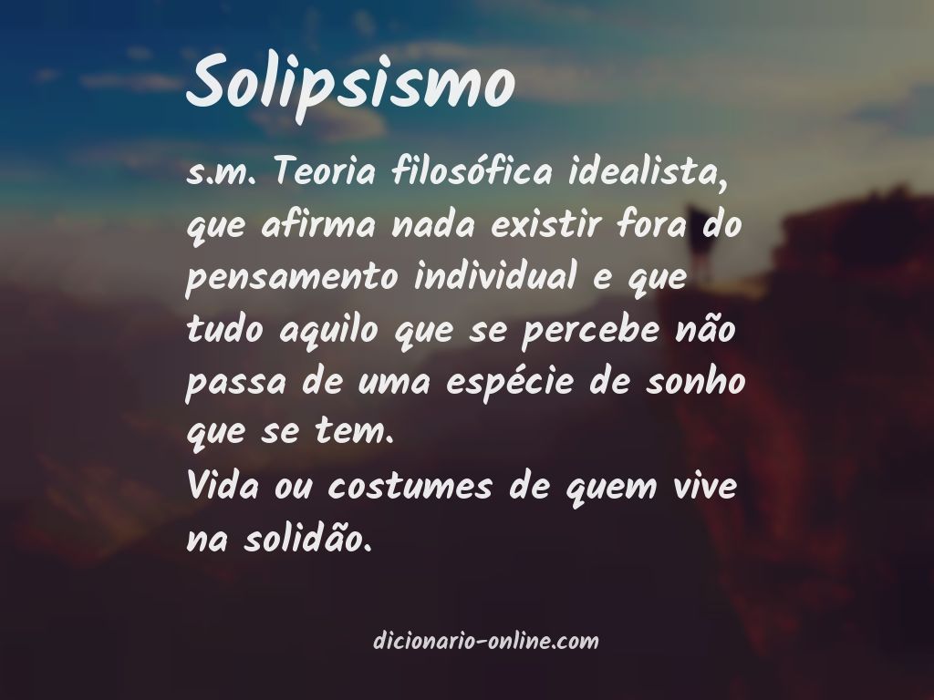 Significado de solipsismo