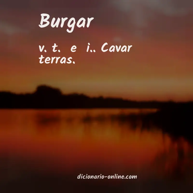 Significado de burgar